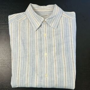 Men's Concepts by Claiborne Long Sleeve Collared Linen Blend Button Up Shirt